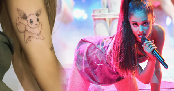 Ariana Grande heeft een Pokémon tattoo